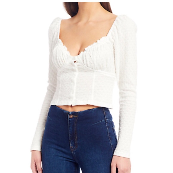 Free People Tops - FREE PEOPLE LADYBUG CORSET TOP IVORY NEW WITH TAGS SIZE SMALL